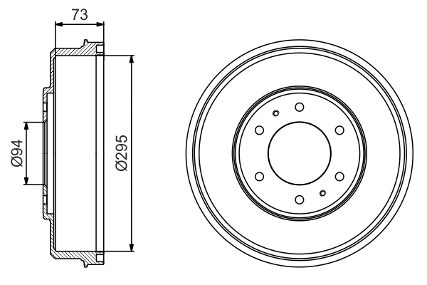 Brake Drum - 0 986 477 232 BOSCH