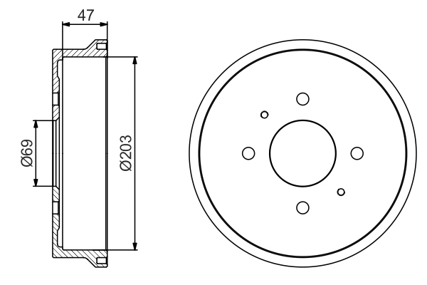 Brake Drum - 0 986 477 235 BOSCH