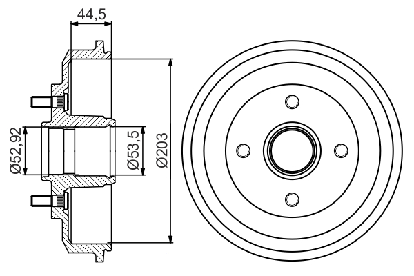 Brake Drum - 0 986 477 266 BOSCH