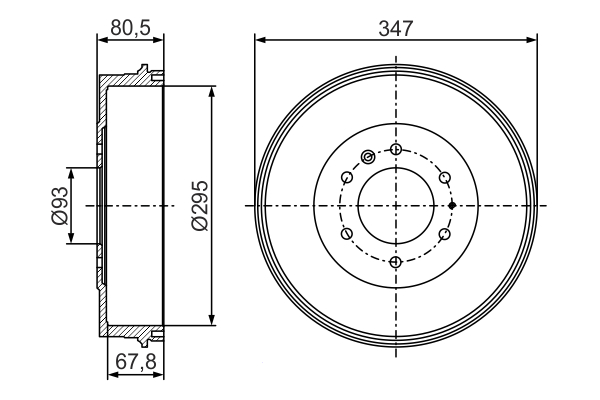 Brake Drum - 0 986 477 280 BOSCH