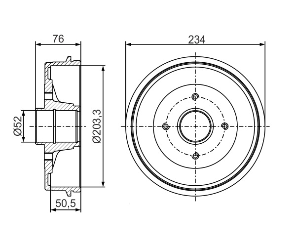 Brake Drum - 0 986 477 289 BOSCH