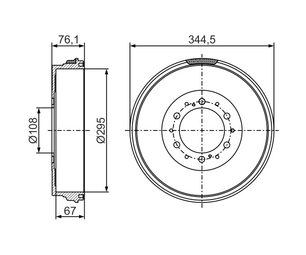 Bremstrommel - 0 986 477 297 BOSCH