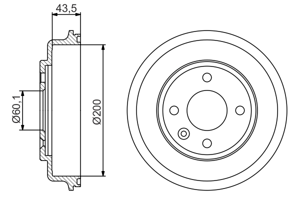 Brake Drum - 0 986 477 313 BOSCH