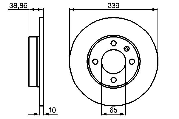 Brake Disc - 0 986 478 010 BOSCH