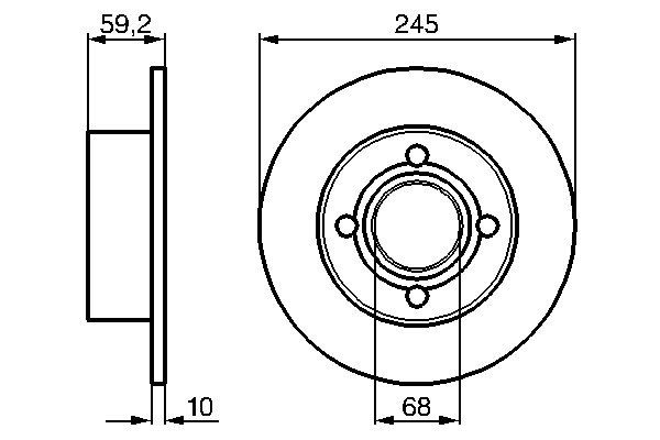 Brake Disc - 0 986 478 019 BOSCH
