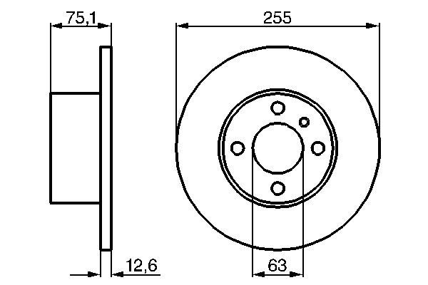 Brake Disc - 0 986 478 032 BOSCH