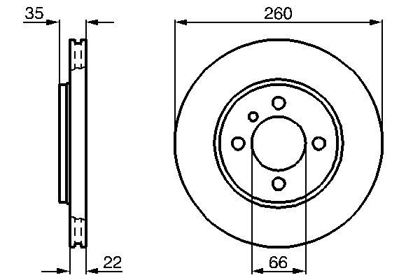 Bremsscheibe - 0 986 478 036 BOSCH