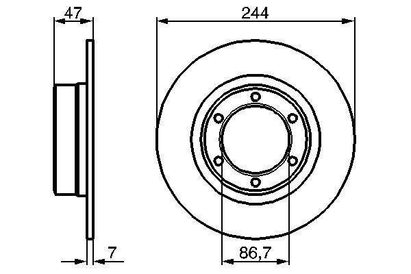Brake Disc - 0 986 478 050 BOSCH
