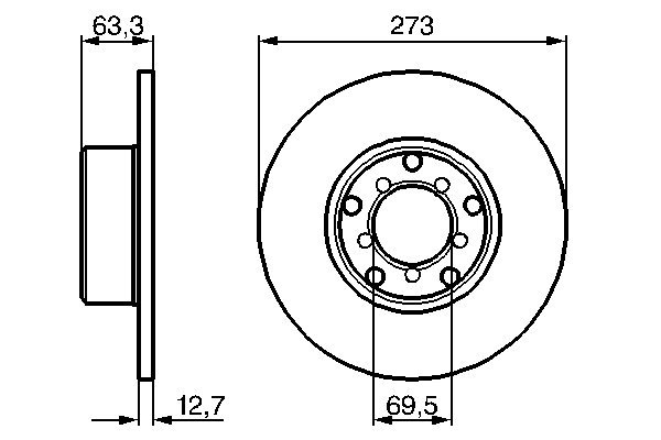 Brake Disc - 0 986 478 055 BOSCH
