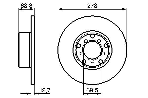 Brake Disc - 0 986 478 055 BOSCH