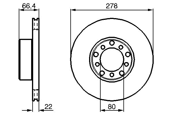 Brake Disc - 0 986 478 060 BOSCH