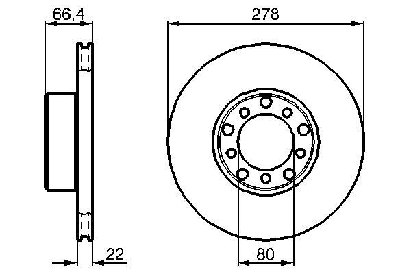 Brake Disc - 0 986 478 060 BOSCH