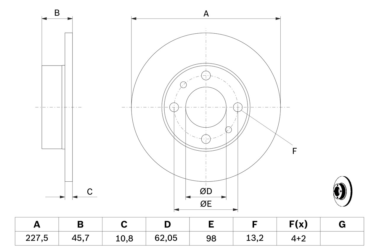 Brake Disc - 0 986 478 063 BOSCH