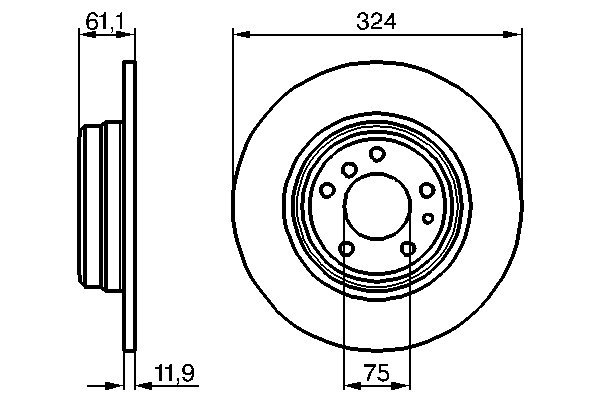 Brake Disc - 0 986 478 095 BOSCH