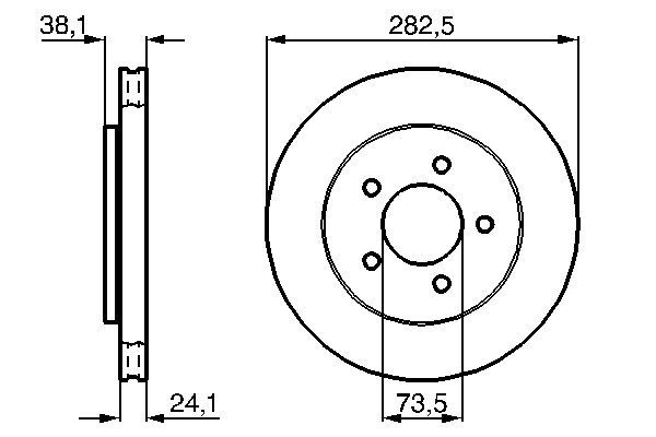 Brake Disc - 0 986 478 109 BOSCH