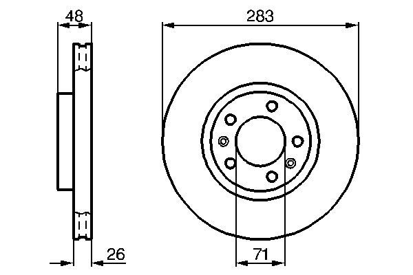 Brake Disc - 0 986 478 125 BOSCH