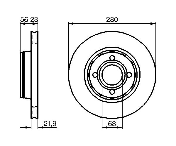Brake Disc - 0 986 478 128 BOSCH