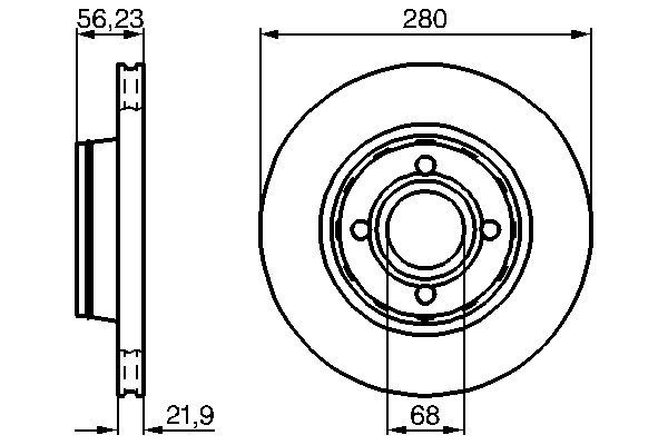 Brake Disc - 0 986 478 128 BOSCH