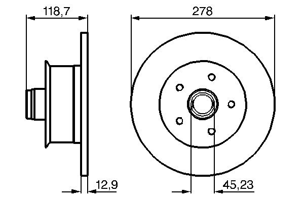 Brake Disc - 0 986 478 136 BOSCH