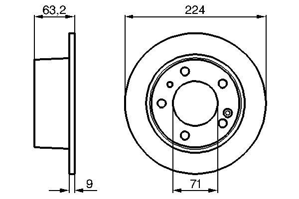 Brake Disc - 0 986 478 141 BOSCH