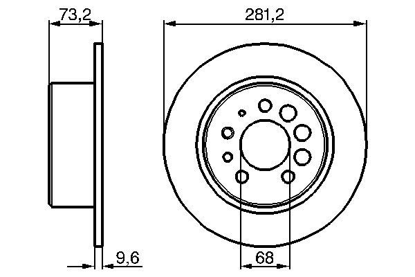 Brake Disc - 0 986 478 143 BOSCH