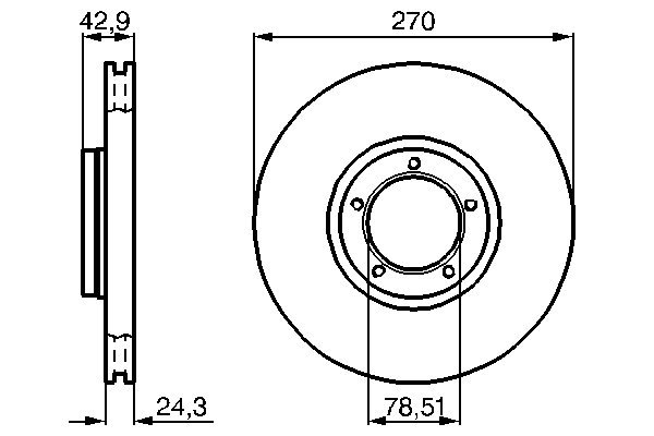 Brake Disc - 0 986 478 166 BOSCH