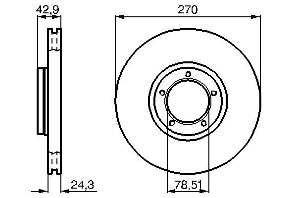 Brake Disc - 0 986 478 166 BOSCH