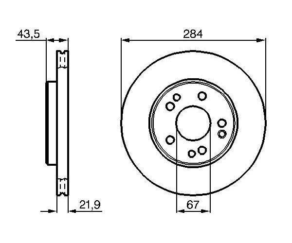 Brake Disc - 0 986 478 186 BOSCH