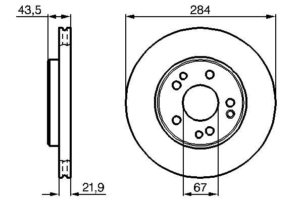 Brake Disc - 0 986 478 186 BOSCH