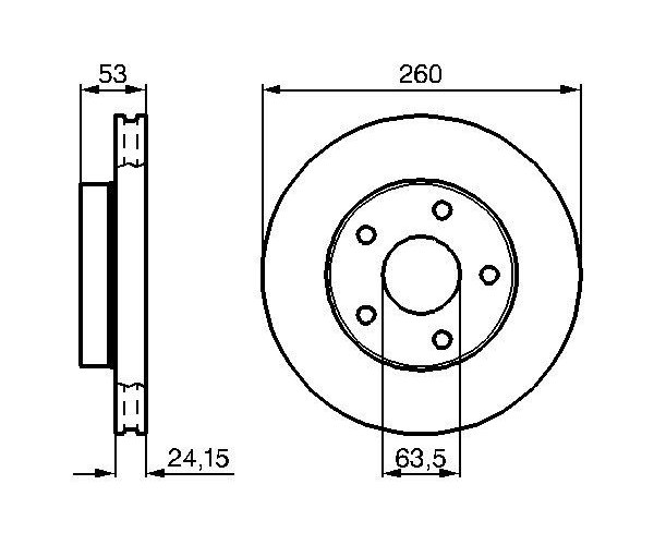 Brake Disc - 0 986 478 195 BOSCH