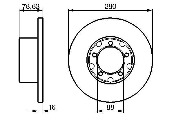 Brake Disc - 0 986 478 201 BOSCH