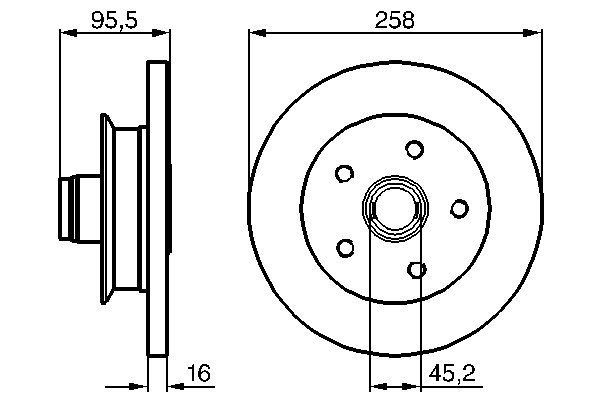 Bremsscheibe - 0 986 478 224 BOSCH