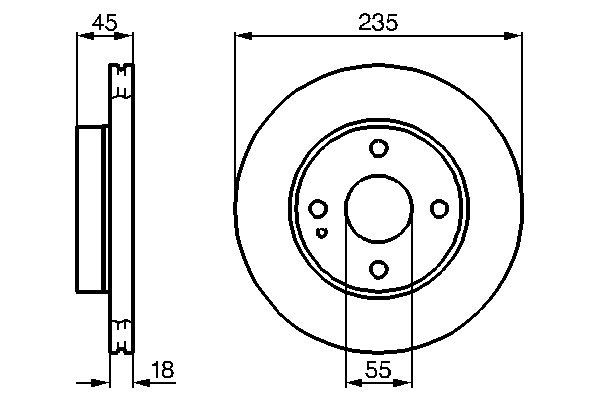 Brake Disc - 0 986 478 241 BOSCH