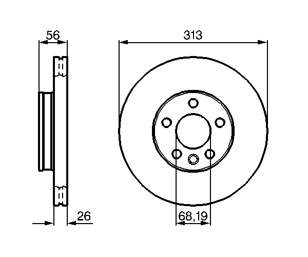 Brake Disc - 0 986 478 296 BOSCH