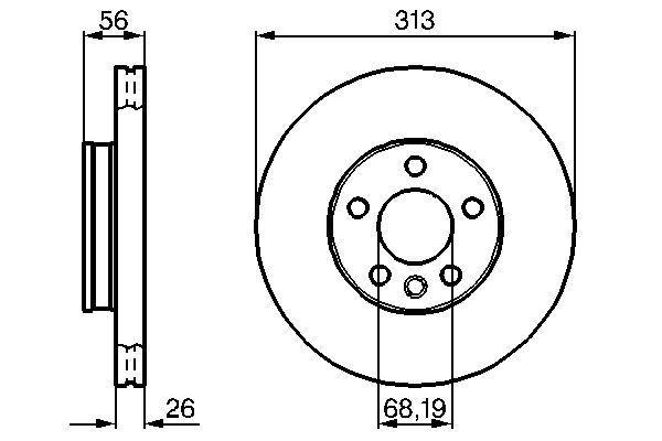 Brake Disc - 0 986 478 296 BOSCH