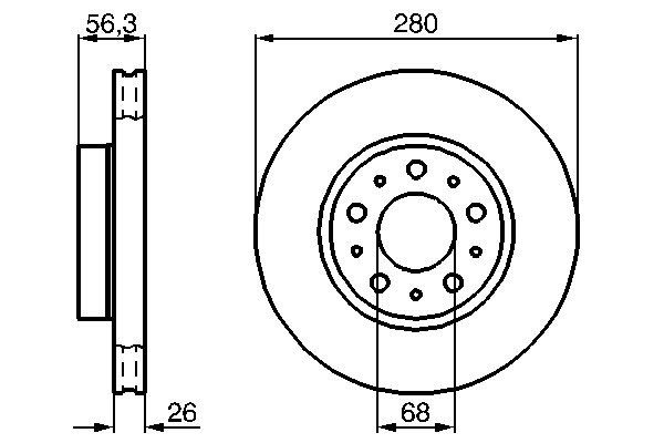 Brake Disc - 0 986 478 298 BOSCH