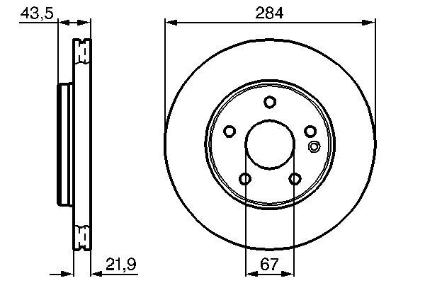 Brake Disc - 0 986 478 301 BOSCH