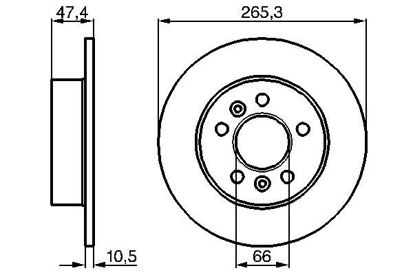 Brake Disc - 0 986 478 305 BOSCH