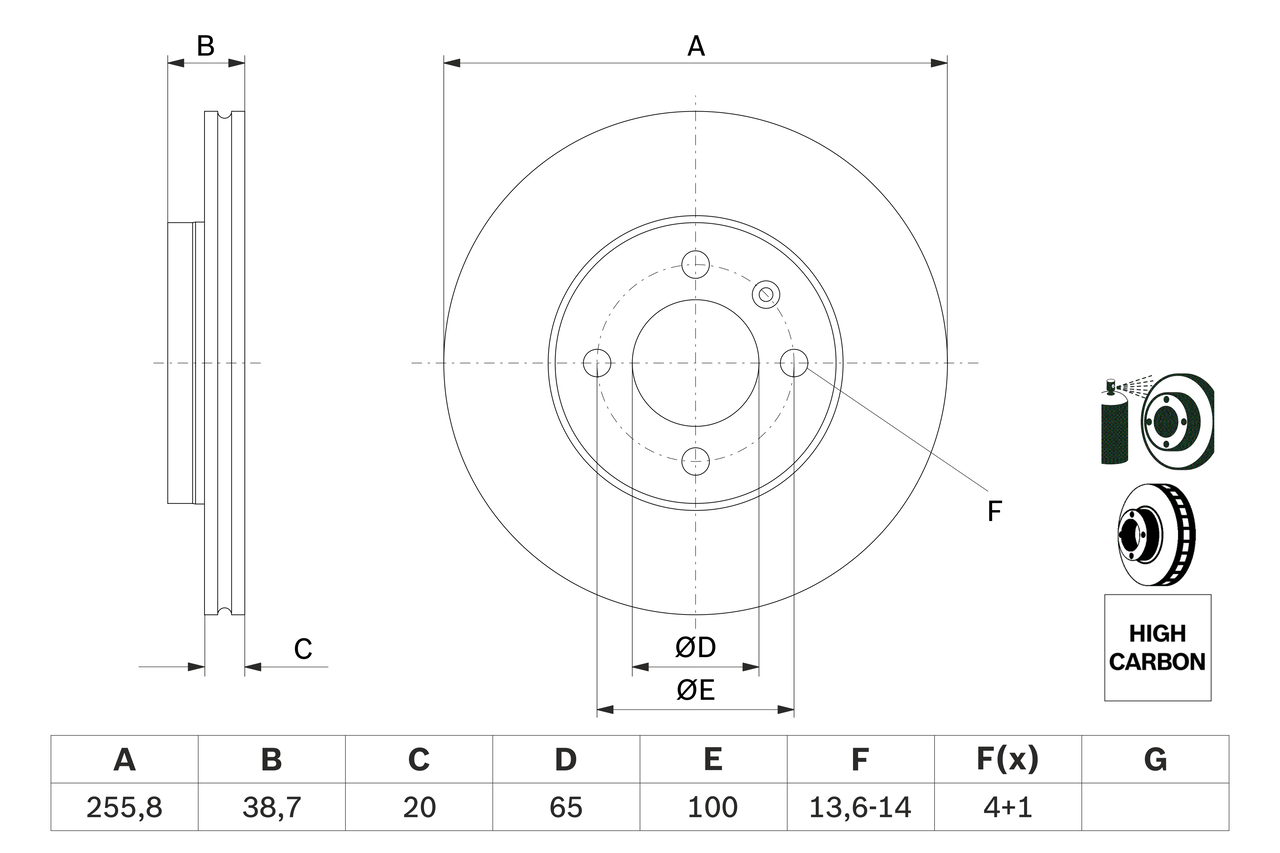 Brake Disc - 0 986 478 308 BOSCH