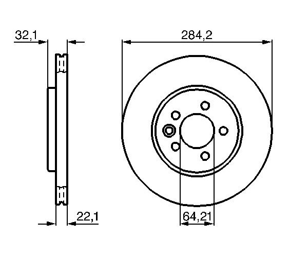 Brake Disc - 0 986 478 314 BOSCH