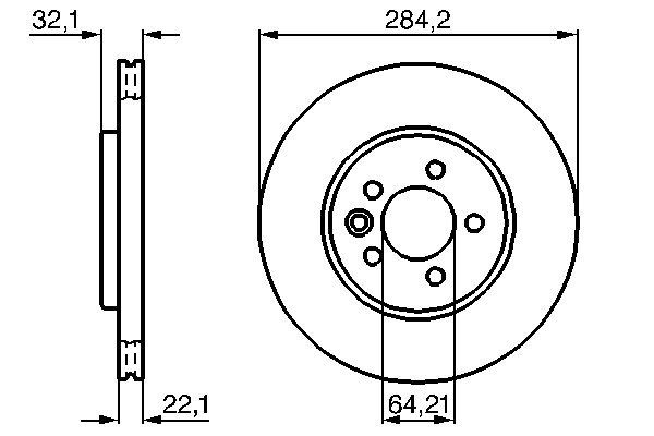 Brake Disc - 0 986 478 314 BOSCH
