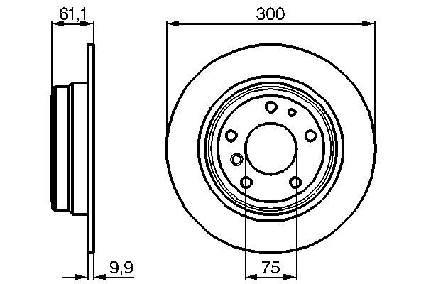 Brake Disc - 0 986 478 321 BOSCH