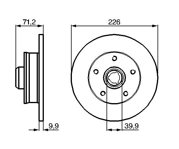 Brake Disc - 0 986 478 332 BOSCH