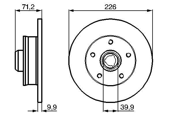 Brake Disc - 0 986 478 332 BOSCH