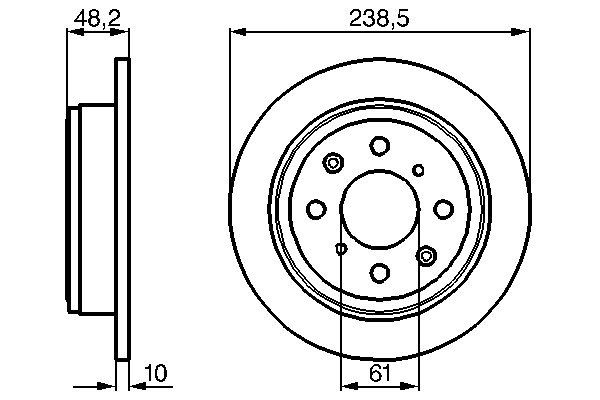 Brake Disc - 0 986 478 350 BOSCH