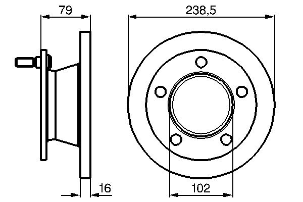 Brake Disc - 0 986 478 357 BOSCH