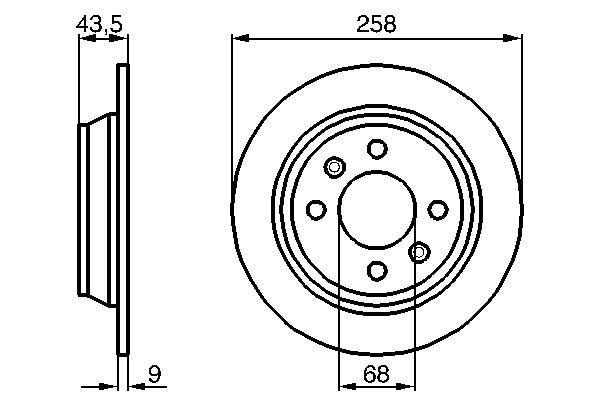 Brake Disc - 0 986 478 374 BOSCH