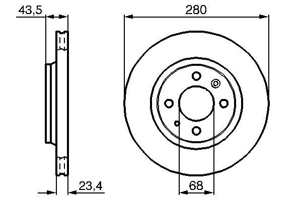 Brake Disc - 0 986 478 375 BOSCH