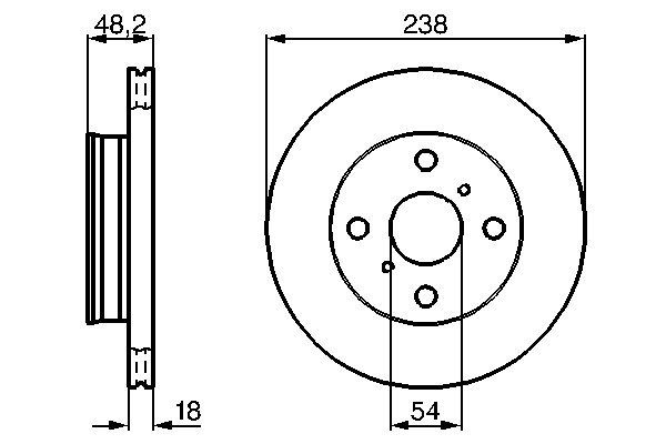 Brake Disc - 0 986 478 385 BOSCH