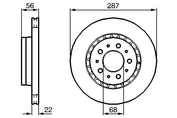 Brake Disc - 0 986 478 388 BOSCH
